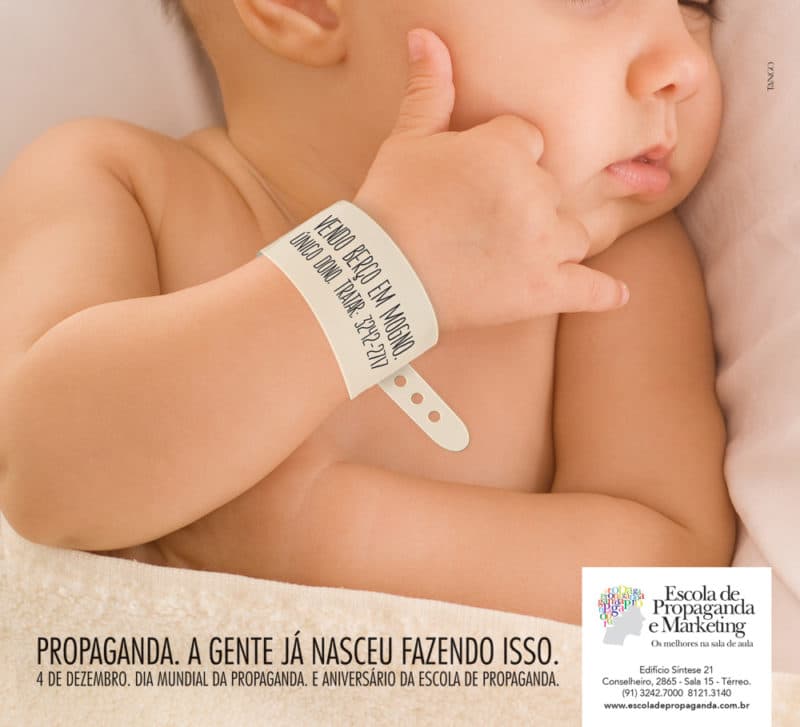 Anúncio bebê site Tango Comunicação agência de publicidade e propaganda