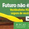 Outdoor criado pela Tango Comunicação para a FCAT mostrando martelo de juiz de brinquedo