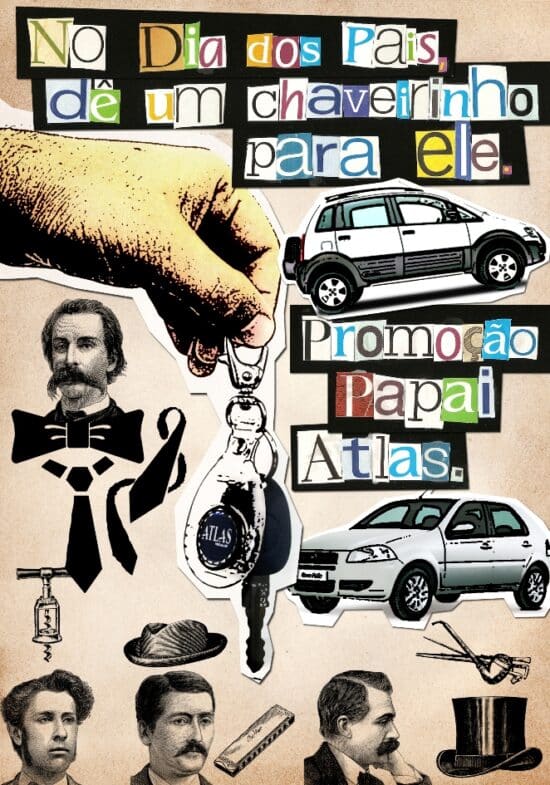 Panfleto criado pela Tango Comunicação para a concessionária Atlas para Promoção do Dia dos Pais